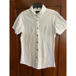 YOUNG LA WHIYE BUTTON DOWN SHIRT MEDIUM